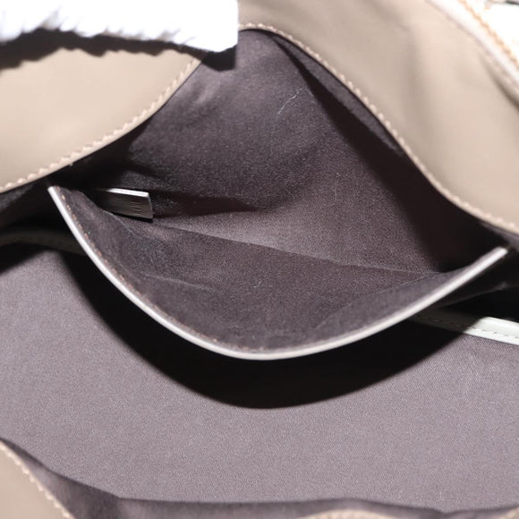 Chloe Bailey Hand Bag Leather 2way Gray Light Blue Auth 121377