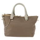 Chloe Bailey Hand Bag Leather 2way Gray Light Blue Auth 121377-13