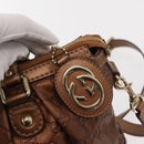 GUCCI GG Canvas Guccissima Bag Leather 2way Gold Metal brown 247902 Auth 121383-19