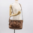 GUCCI GG Canvas Guccissima Bag Leather 2way Gold Metal brown 247902 Auth 121383-25