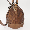 GUCCI GG Canvas Guccissima Bag Leather 2way Gold Metal brown 247902 Auth 121383-3