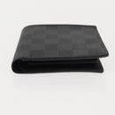 LOUIS VUITTON Damier Graphite PortefeuilleMarco Bifold N62664 LV Auth 121385V-6
