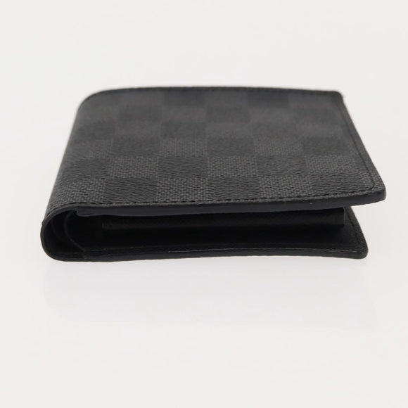LOUIS VUITTON Damier Graphite PortefeuilleMarco Bifold N62664 LV Auth 121385V