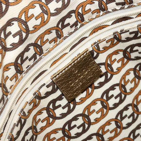 GUCCI GG Canvas Shoulder Bag Beige Gold 177052 Auth 121395