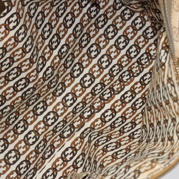 GUCCI GG Canvas Shoulder Bag Beige Gold 177052 Auth 121395