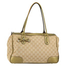 GUCCI GG Canvas Shoulder Bag Beige Gold 177052 Auth 121395-13