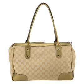 GUCCI GG Canvas Shoulder Bag Beige Gold 177052 Auth 121395 - 0