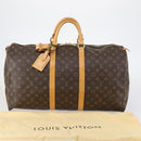 LOUIS VUITTON Monogram Keepall 55 Boston Bag M41424 LV Auth 121396-12