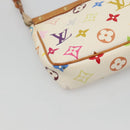 LOUIS VUITTON Multicolor Pochette Accessoires Pouch White M92649 Auth 121405-16