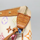LOUIS VUITTON Multicolor Pochette Accessoires Pouch White M92649 Auth 121405-17