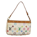 LOUIS VUITTON Multicolor Pochette Accessoires Pouch White M92649 Auth 121405-1