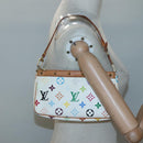 LOUIS VUITTON Multicolor Pochette Accessoires Pouch White M92649 Auth 121405-22