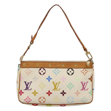 LOUIS VUITTON Multicolor Pochette Accessoires Pouch White M92649 Auth 121405 - 0