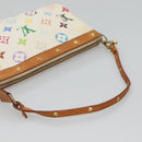 LOUIS VUITTON Multicolor Pochette Accessoires Pouch White M92649 Auth 121405-7