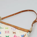LOUIS VUITTON Multicolor Pochette Accessoires Pouch White M92649 Auth 121405-8