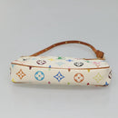 LOUIS VUITTON Multicolor Pochette Accessoires Pouch White M92649 Auth 121405-5