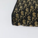 Christian Dior Trotter Canvas Shoulder Bag Navy Gold Auth 121410-15