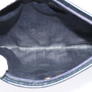 Christian Dior Trotter Canvas Shoulder Bag Navy Gold Auth 121410-11