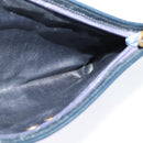 Christian Dior Trotter Canvas Shoulder Bag Navy Gold Auth 121410-16