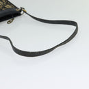 Christian Dior Trotter Canvas Shoulder Bag Navy Gold Auth 121410-7