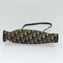 Christian Dior Trotter Canvas Shoulder Bag Navy Gold Auth 121410-5