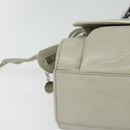 BALENCIAGA Shoulder Bag Leather Gray Silver Auth 121412-9