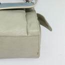 BALENCIAGA Shoulder Bag Leather Gray Silver Auth 121412-14