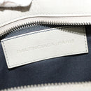 BALENCIAGA Shoulder Bag Leather Gray Silver Auth 121412-17