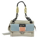 BALENCIAGA Shoulder Bag Leather Gray Silver Auth 121412-13