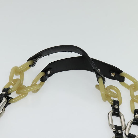 BALENCIAGA Shoulder Bag Leather Gray Silver Auth 121412