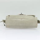 BALENCIAGA Shoulder Bag Leather Gray Silver Auth 121412-5