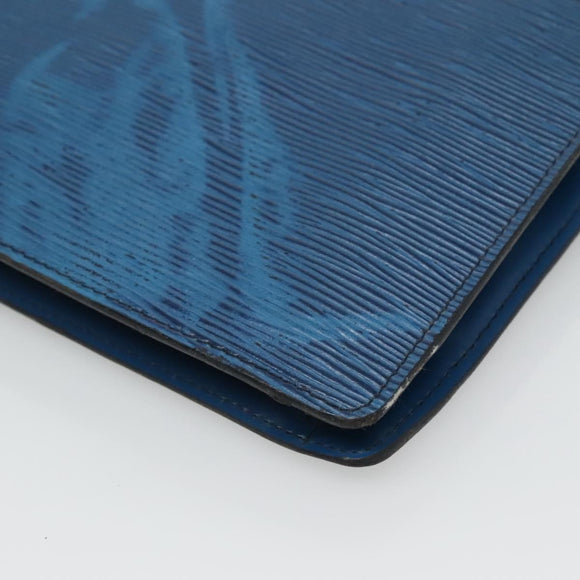 LOUIS VUITTON Epi Montaigne 27 Clutch Bag Blue M52655 LV Auth 121415