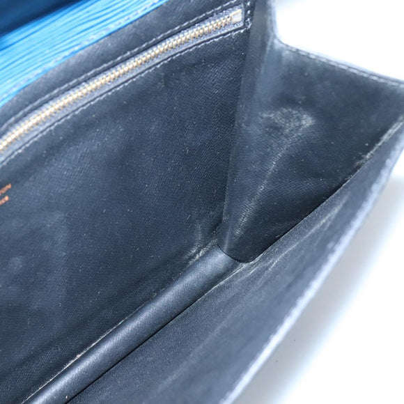 LOUIS VUITTON Epi Montaigne 27 Clutch Bag Blue M52655 LV Auth 121415