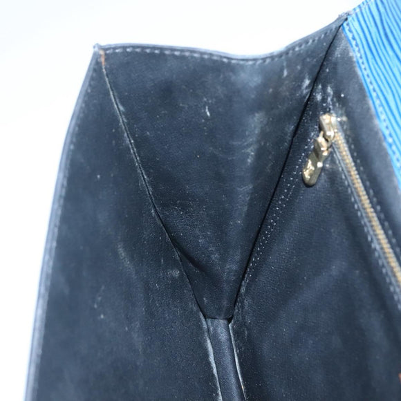 LOUIS VUITTON Epi Montaigne 27 Clutch Bag Blue M52655 LV Auth 121415