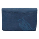 LOUIS VUITTON Epi Montaigne 27 Clutch Bag Blue M52655 LV Auth 121415-2