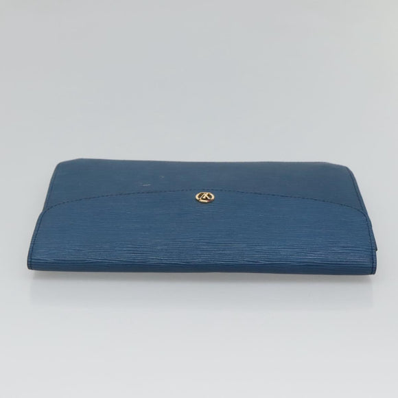 LOUIS VUITTON Epi Montaigne 27 Clutch Bag Blue M52655 LV Auth 121415