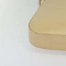 Salvatore Ferragamo Gancini Shoulder Bag Leather Beige Gold Auth 121419-9