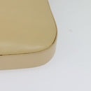 Salvatore Ferragamo Gancini Shoulder Bag Leather Beige Gold Auth 121419-16