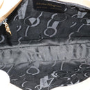 Salvatore Ferragamo Gancini Shoulder Bag Leather Beige Gold Auth 121419-10
