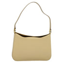 Salvatore Ferragamo Gancini Shoulder Bag Leather Beige Gold Auth 121419-1