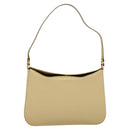 Salvatore Ferragamo Gancini Shoulder Bag Leather Beige Gold Auth 121419-13