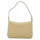 Salvatore Ferragamo Gancini Shoulder Bag Leather Beige Gold Auth 121419-2