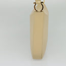 Salvatore Ferragamo Gancini Shoulder Bag Leather Beige Gold Auth 121419-4