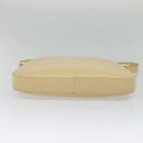 Salvatore Ferragamo Gancini Shoulder Bag Leather Beige Gold Auth 121419-5