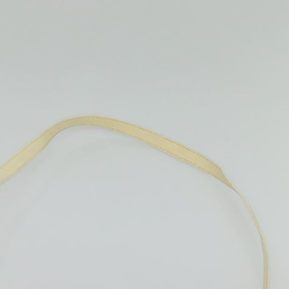 Salvatore Ferragamo Gancini Hand Bag Patent 2way White Silver Auth 121420