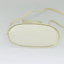 Salvatore Ferragamo Gancini Hand Bag Patent 2way White Silver Auth 121420-5