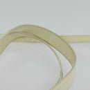 Salvatore Ferragamo Gancini Hand Bag Patent 2way White Silver Auth 121420-8