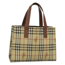 BURBERRY Nova Check Tote Bag PVC Beige Auth 121426-1