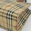 BURBERRY Nova Check Tote Bag PVC Beige Auth 121426-10