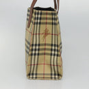 BURBERRY Nova Check Tote Bag PVC Beige Auth 121426-5